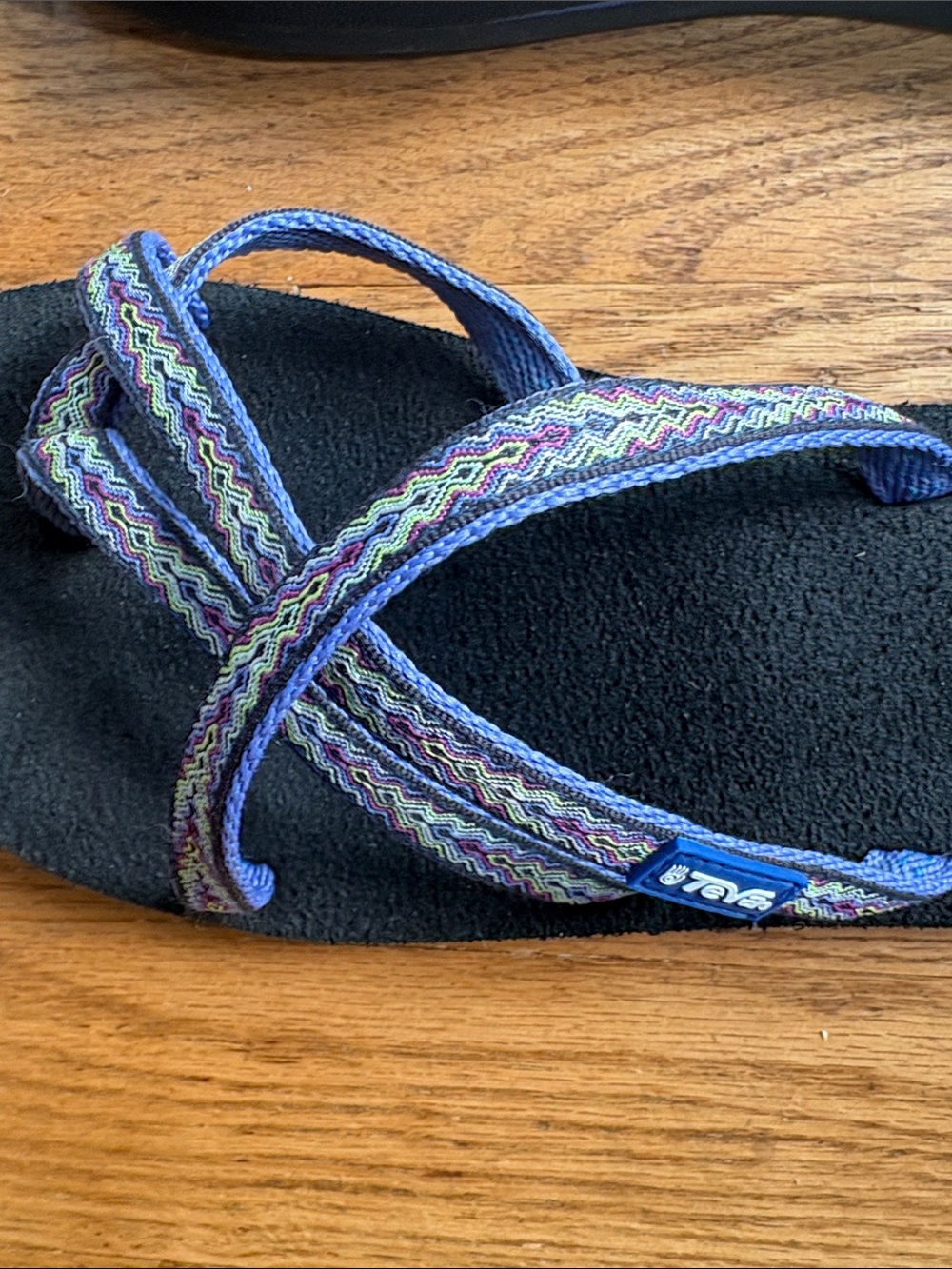Teva Black and Blue Strappy Women's Sandals - Picture 5 of 7